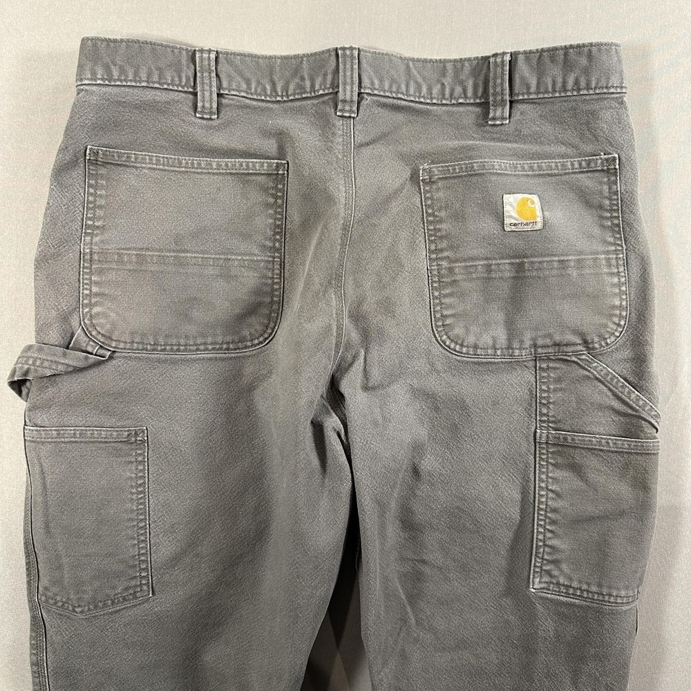 Carhartt Pants Mens 38x32 Gray Carpenter Relaxed Straight Workwear Utility - Picture 8 of 8